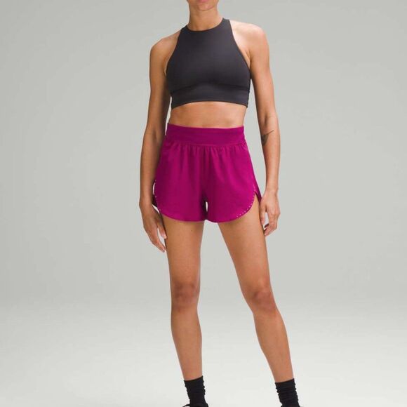 Lululemon Fast & Free Reflective High-Rise Classic-Fit Short 3" *Magenta Purple - Picture 9 of 9